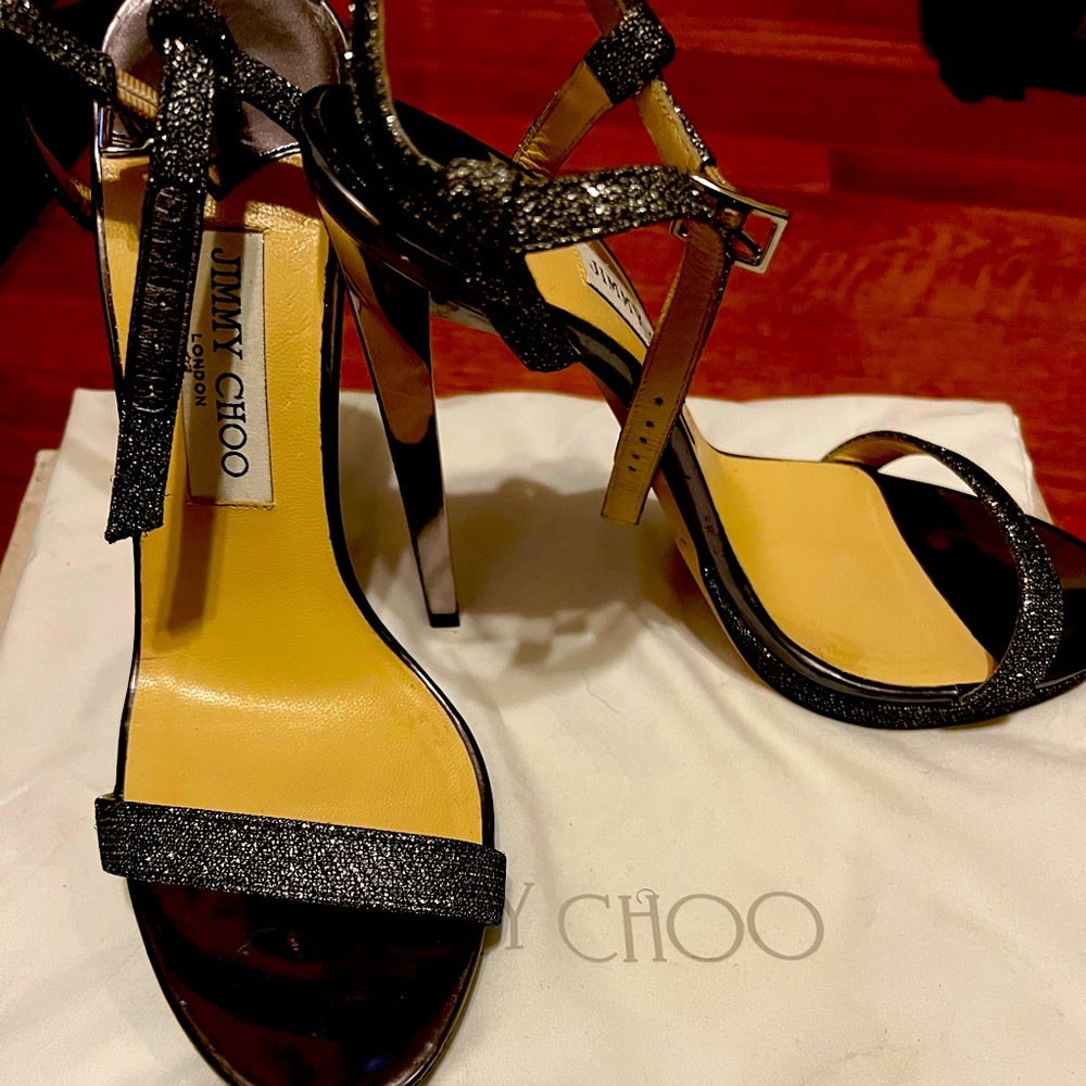 JIMMY CHOO Claudette 120 Black size 39.5 worn once